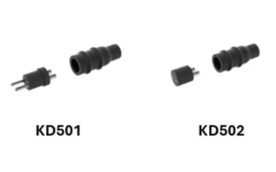 Kit conector secundário KD501/502 para cabo de dois núcleos